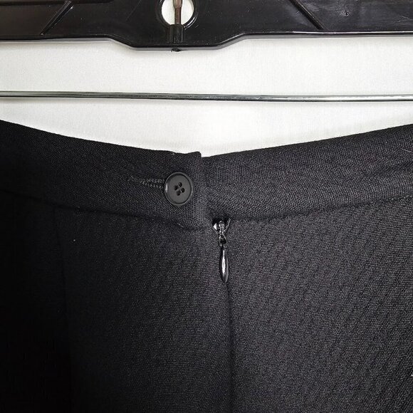 Vintage CALVIN KLEIN Wool Pencil Skirt BLACK size 6 Preppy Twee Knit Straight - Picture 7 of 9